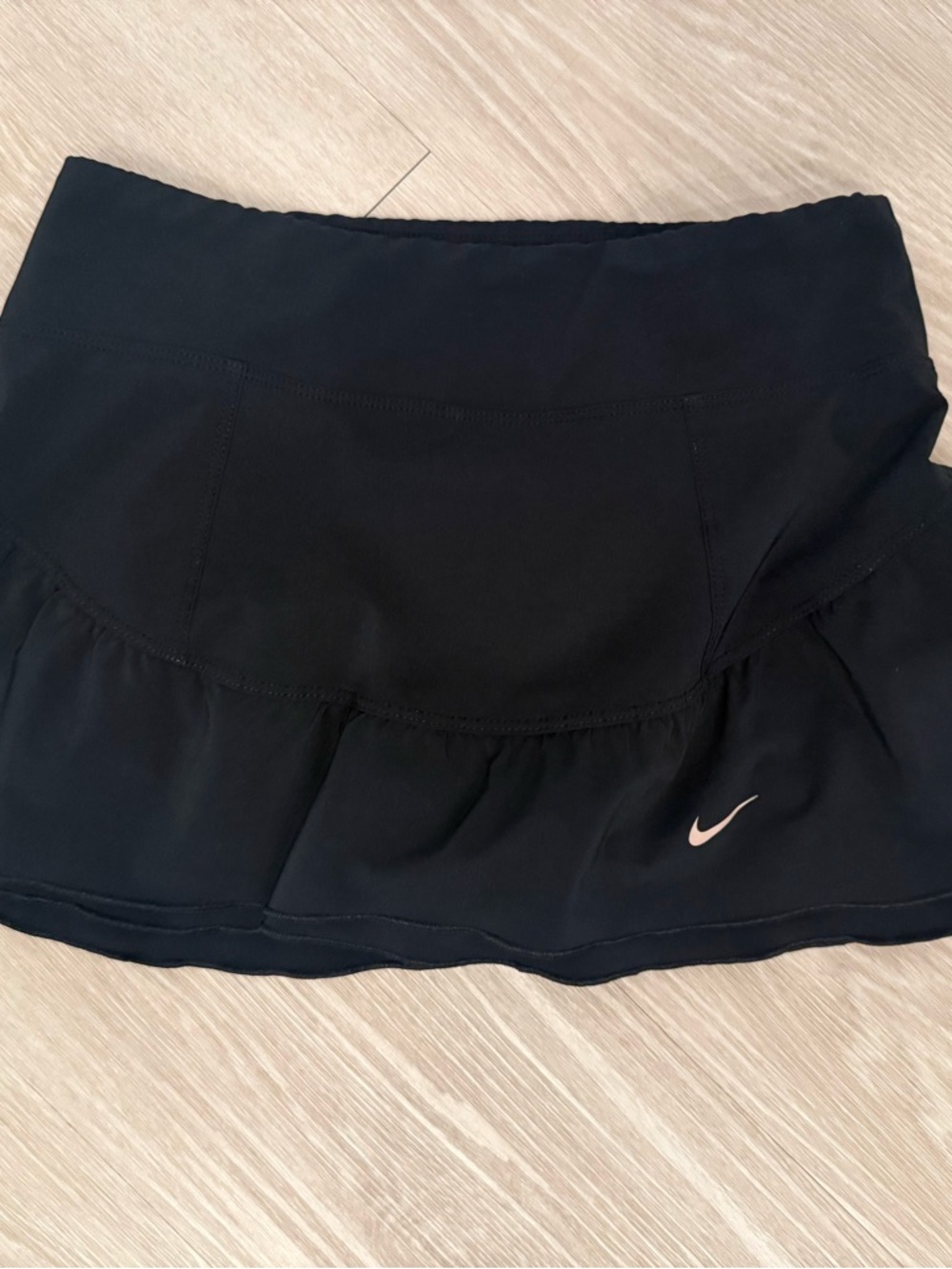 Nike Black Dri-FIT Athletic Skort with White Logo
